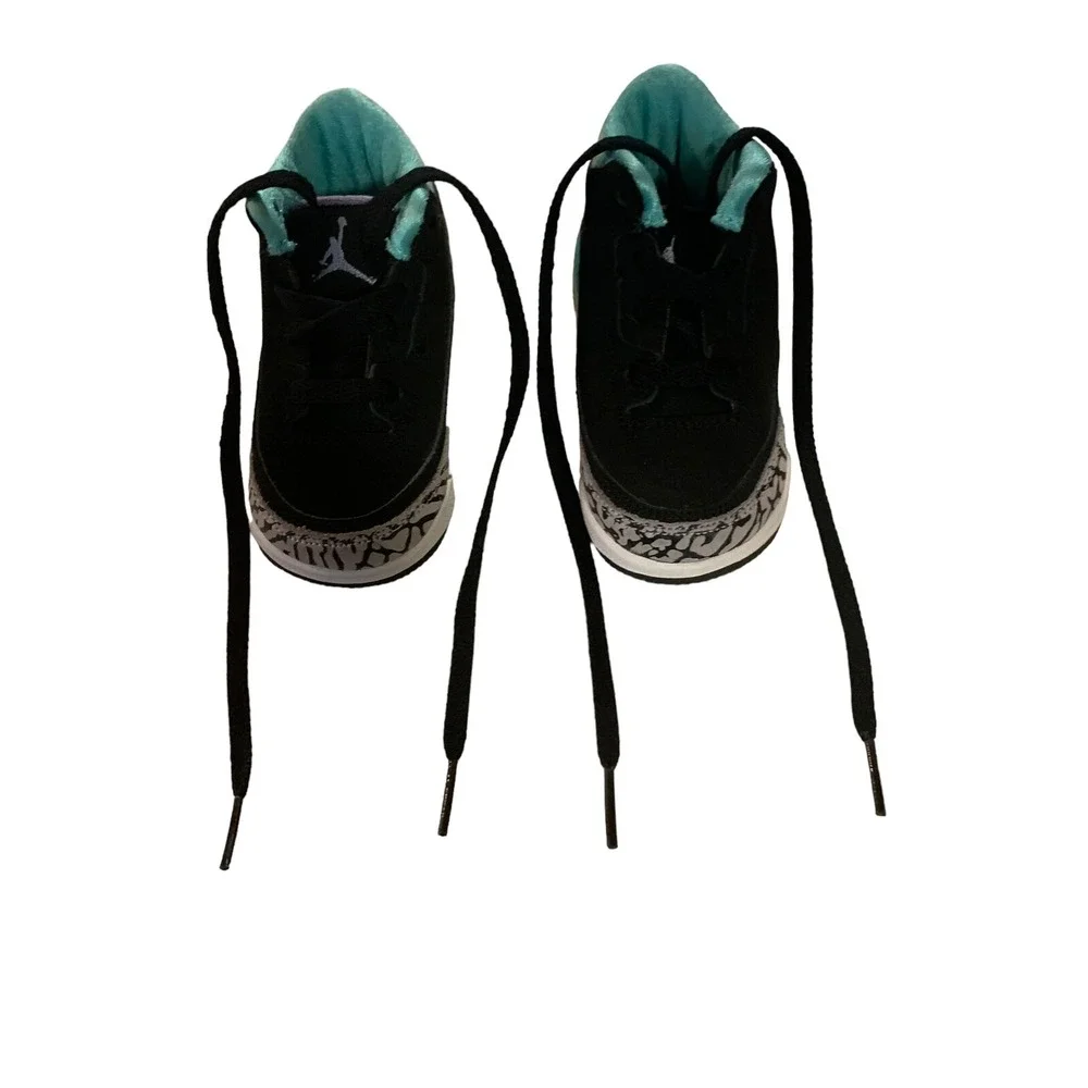Nike Air Jordan 3 Retro BT Bleached Turquoise Shoes 654964-045‎ Toddlers Size 4C